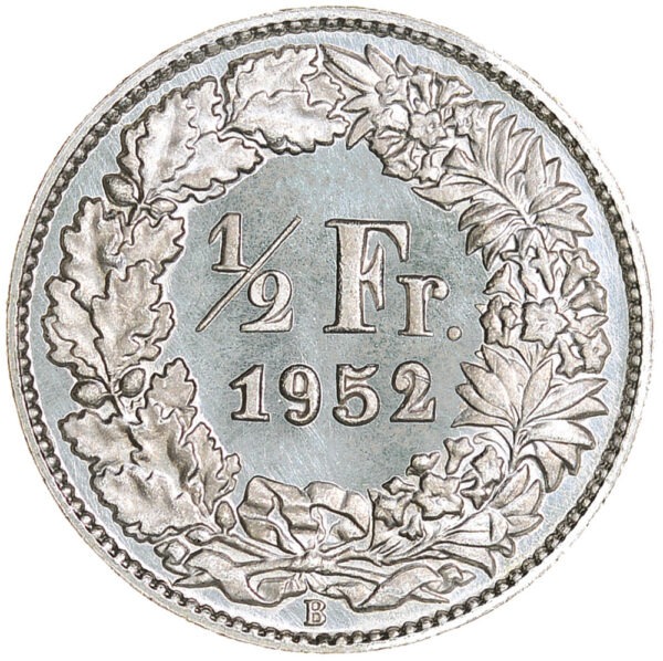 26191_1 50 Rappen, 1952, Erstabschlag