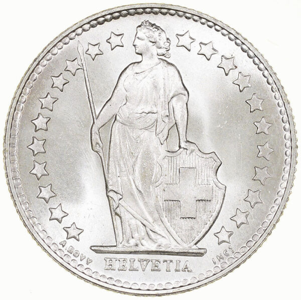 50 Rappen, 1953, Stempelglanz
