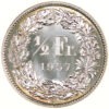 50 Rappen, 1957, Erstabschlag