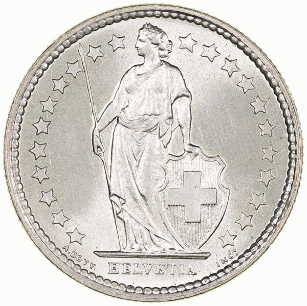 50 Rappen, 1958, Erstabschlag