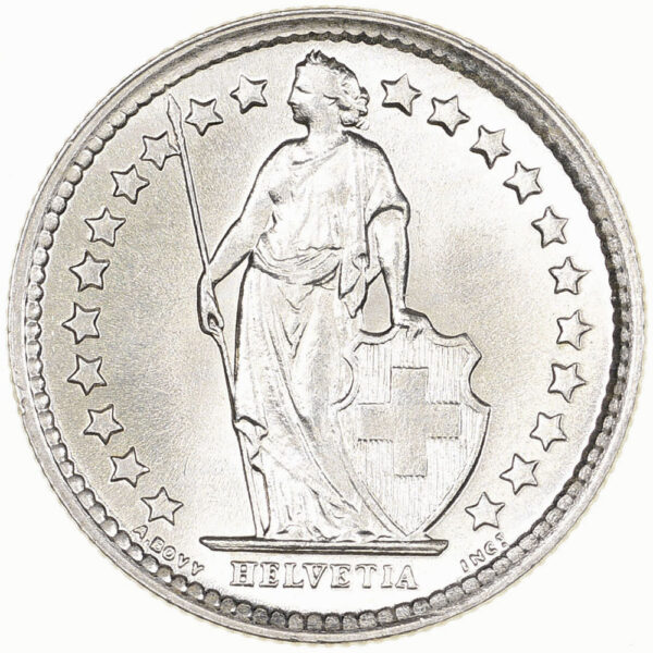 50 Rappen, 1959, Stempelglanz