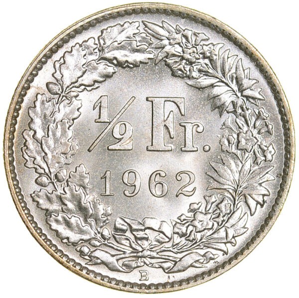 26212_1 50 Rappen, 1962, Stempelglanz