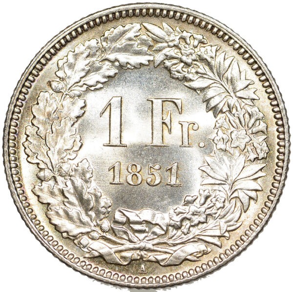 26242_1 1 Franken, 1851, Stempelglanz