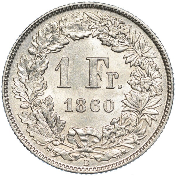 26245_1 1 Franken, 1860, unzirkuliert