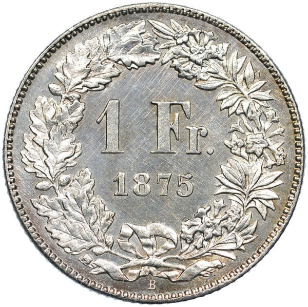 26256_1 1 Franken, 1875, Stempelglanz / EA
