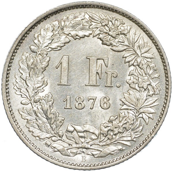 26257_1 1 Franken, 1876, fast unzirkuliert