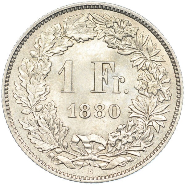 1 Franken, 1880, Stempelglanz