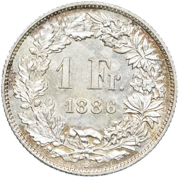 26270_1 1 Franken, 1886, fast unzirkuliert