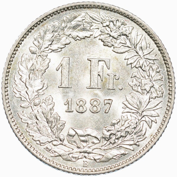 26274_1 1 Franken, 1887, unz/stgl