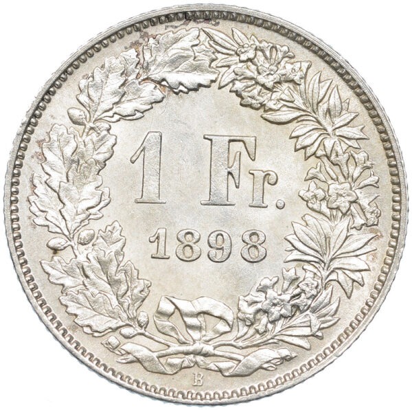 26284_1 1 Franken, 1898, unz/stgl