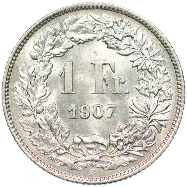 26314_1 1 Franken, 1907, unzirkuliert