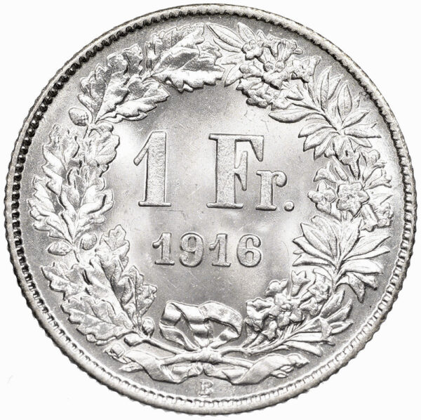 26341_1 1 Franken, 1916, Stempelglanz