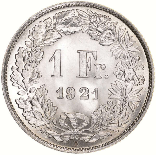 26346_1 1 Franken, 1921, Stempelglanz