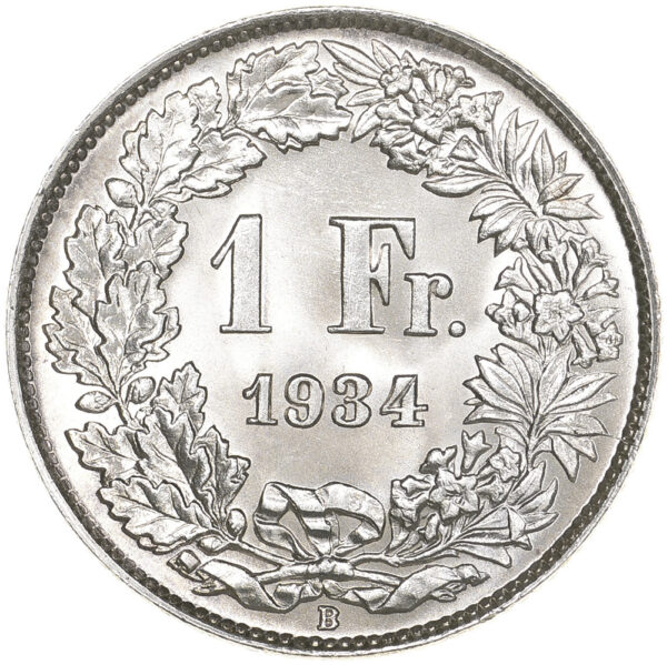 26358_1 1 Franken, 1934, Stempelglanz