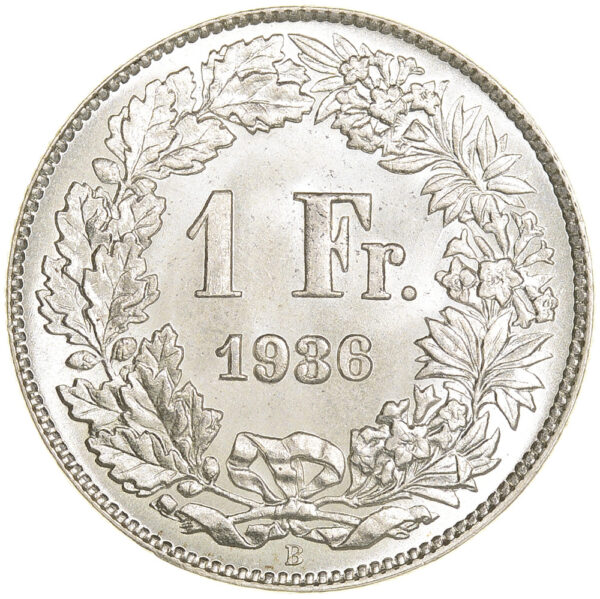 26359_1 1 Franken, 1936, unz/stgl
