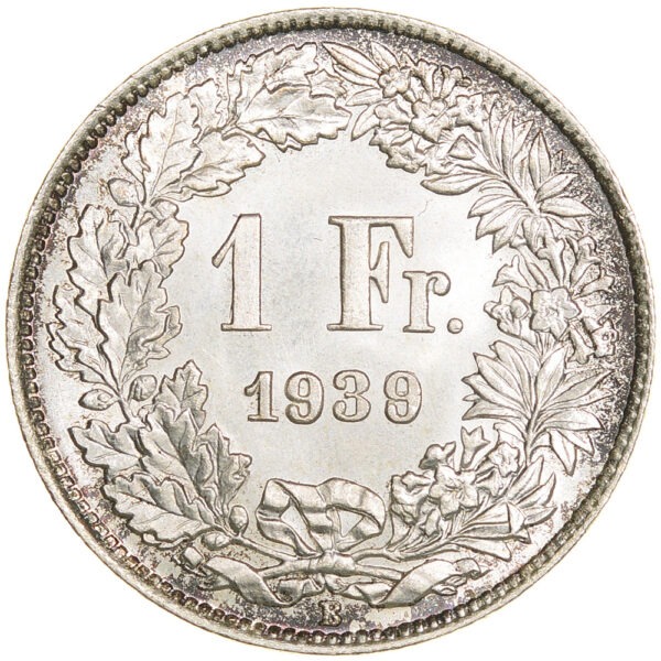 26365_1 1 Franken, 1939, Erstabschlag