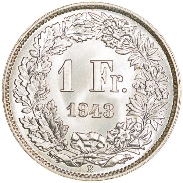 26370_1 1 Franken, 1943, Stempelglanz