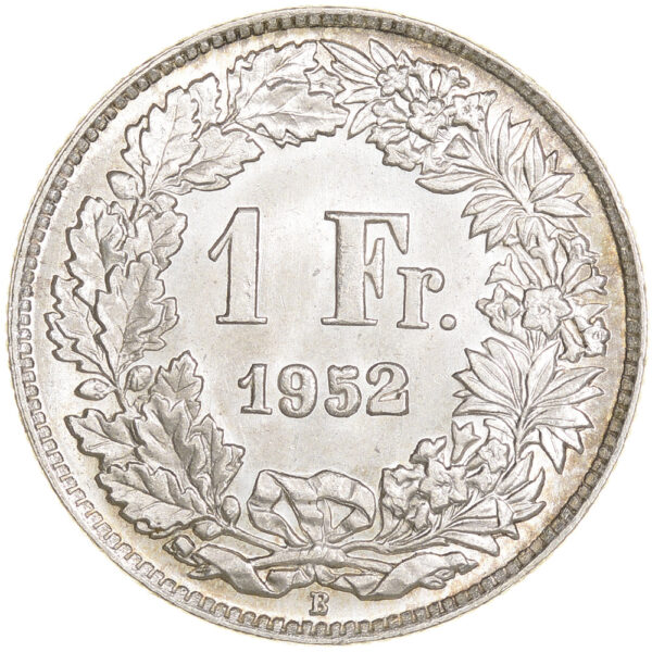26384_1 1 Franken, 1952, Stempelglanz