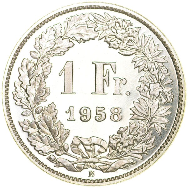 26399_1 1 Franken, 1958, Erstabschlag