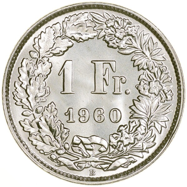 26402_1 1 Franken, 1960, Stempelglanz