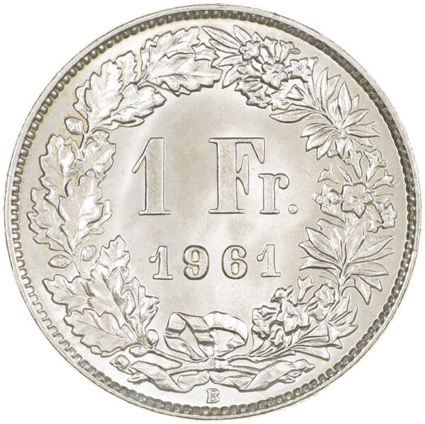 26404_1 1 Franken, 1961, Stempelglanz