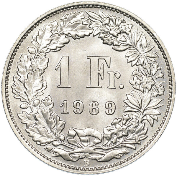 26417_1 1 Franken, 1969, Stempelglanz