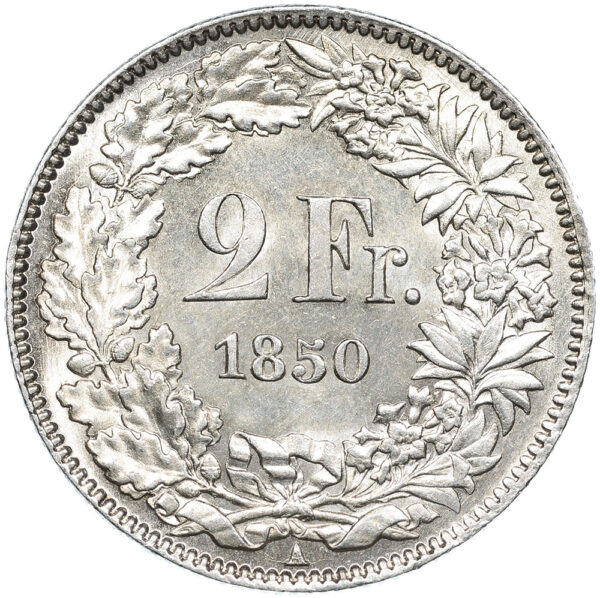 26432_1 2 Franken, 1850, unz/stgl