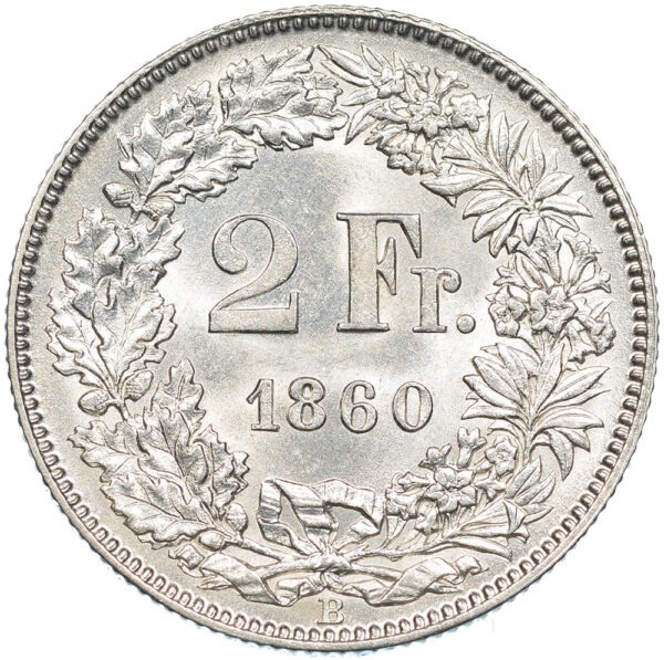 26437_1 2 Franken, 1860, unzirkuliert
