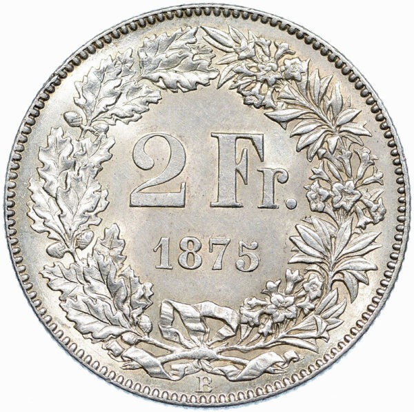 26456_1 2 Franken, 1875, unzirkuliert