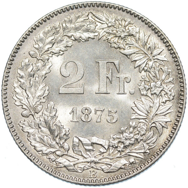 2 Franken, 1875, unz/stgl