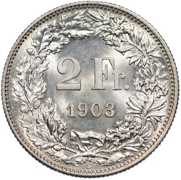 2 Franken, 1903, Stempelglanz