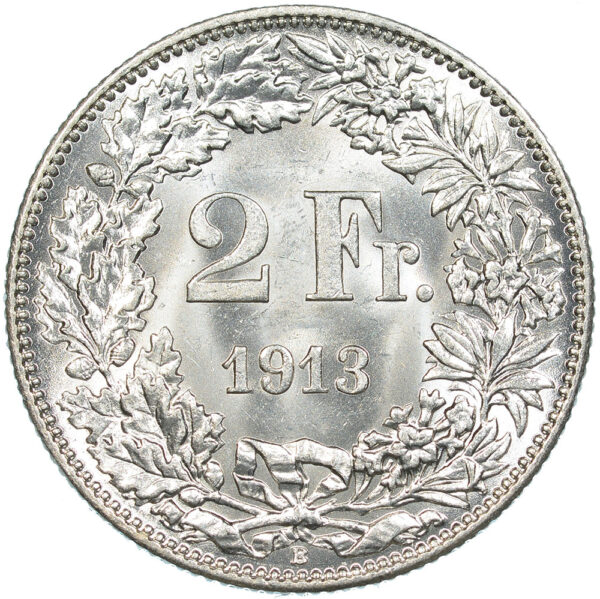 26510_1 2 Franken, 1913, unz/stgl