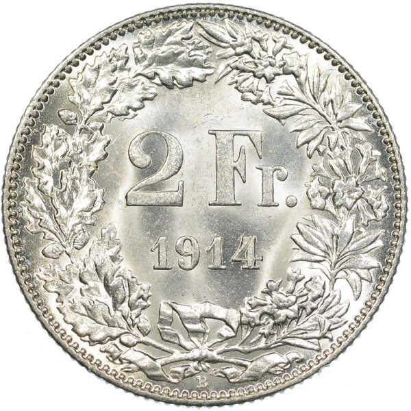 26513_1 2 Franken, 1914, unz/stgl