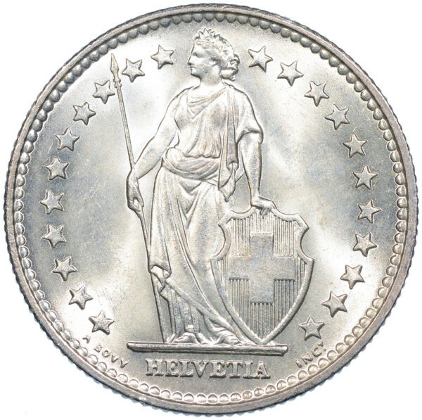 2 Franken, 1914, Stempelglanz