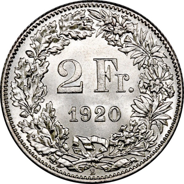 2 Franken, 1920, unzirkuliert
