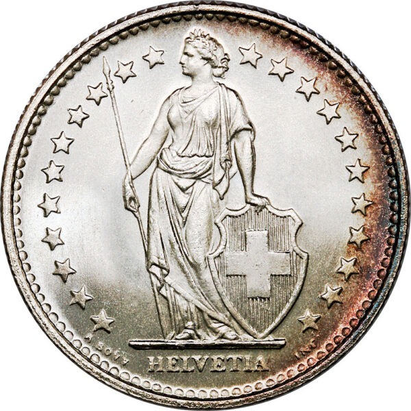 2 Franken, 1928, Stempelglanz