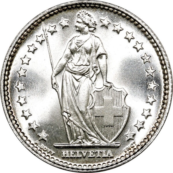 2 Franken, 1937, Stempelglanz