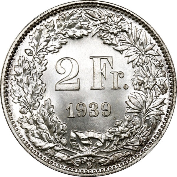 2 Franken, 1939, Stempelglanz