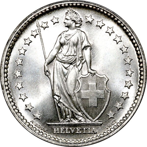 2 Franken, 1943, Stempelglanz
