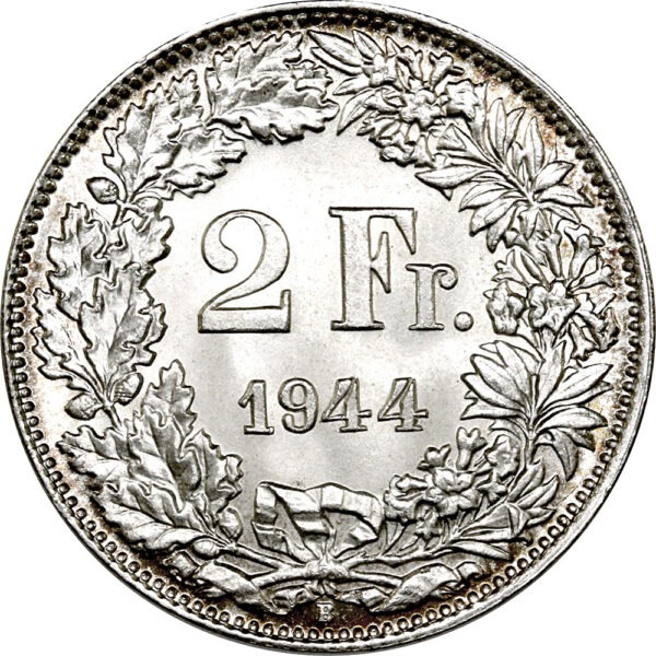 2 Franken, 1944, Stempelglanz