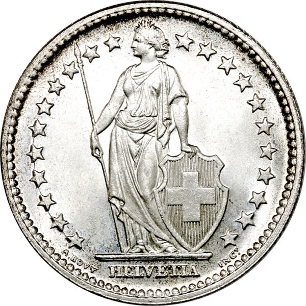 2 Franken, 1945, Stempelglanz