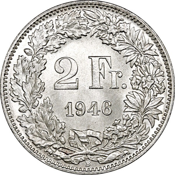 2 Franken, 1946, unz/stgl