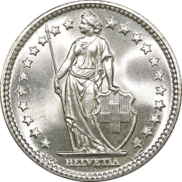 2 Franken, 1960, Stempelglanz