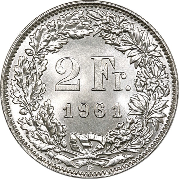 2 Franken, 1961, Stempelglanz