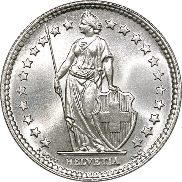 2 Franken, 1961, Stempelglanz