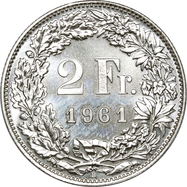 2 Franken, 1961, Erstabschlag