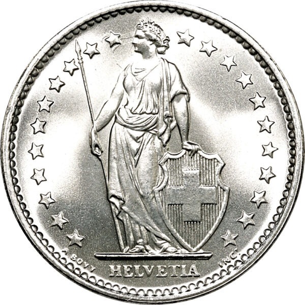 2 Franken, 1967, Stempelglanz