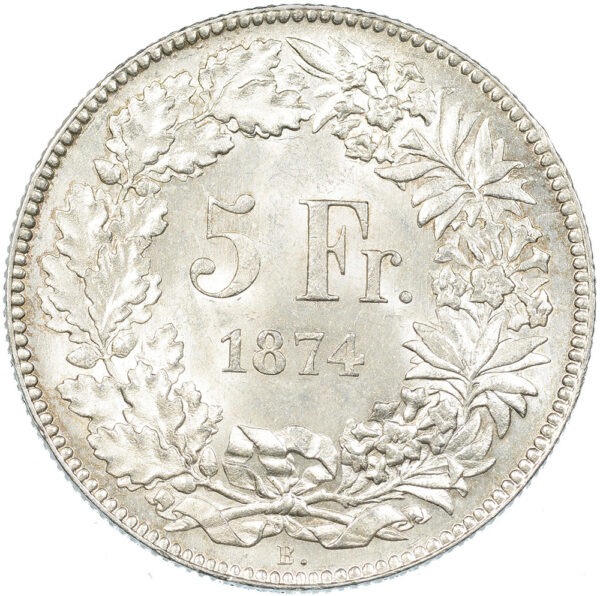 5 Franken, 1874, unzirkuliert
