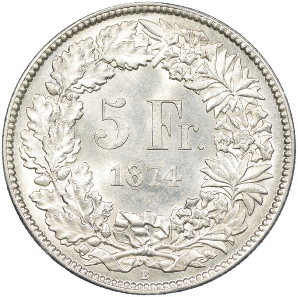 5 Franken, 1874, unz/stgl