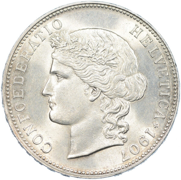 5 Franken, 1907, Stempelglanz
